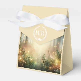 Mystic Forest Meadow Magic Monogram Wedding Favour Box