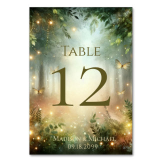 Mystic Forest Meadow Magic Table Number