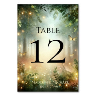 Mystic Forest Meadow Magic Table Number