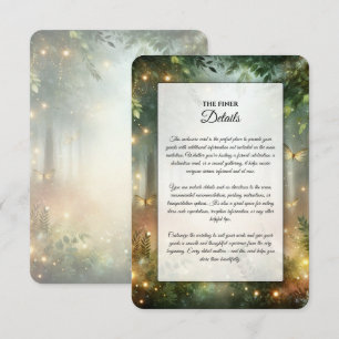 Mystic Forest Meadow Magic Wedding Enclosure Card