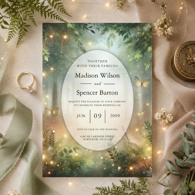 Mystic Forest Meadow Magic Wedding Invitation (Creator Uploaded)