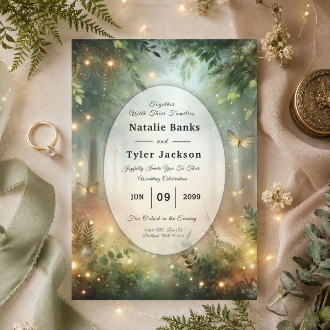Mystic Forest Meadow Magic Wedding Invitation (Creator Uploaded)