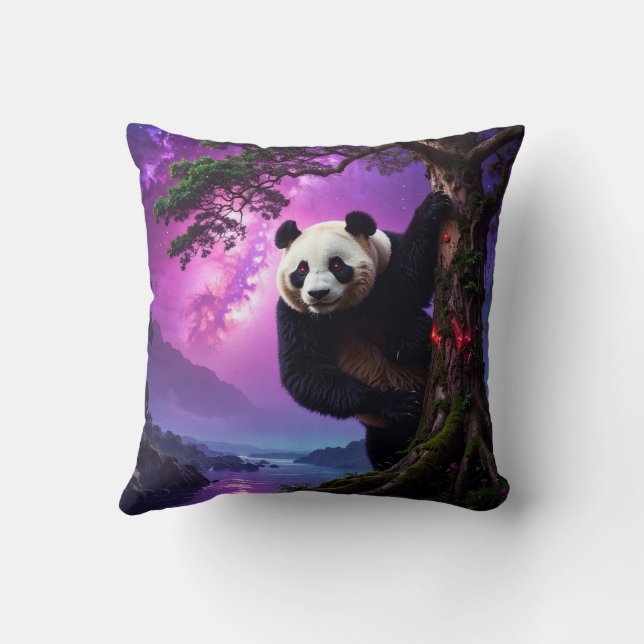 Mystic Forest Panda Cushion (Back)