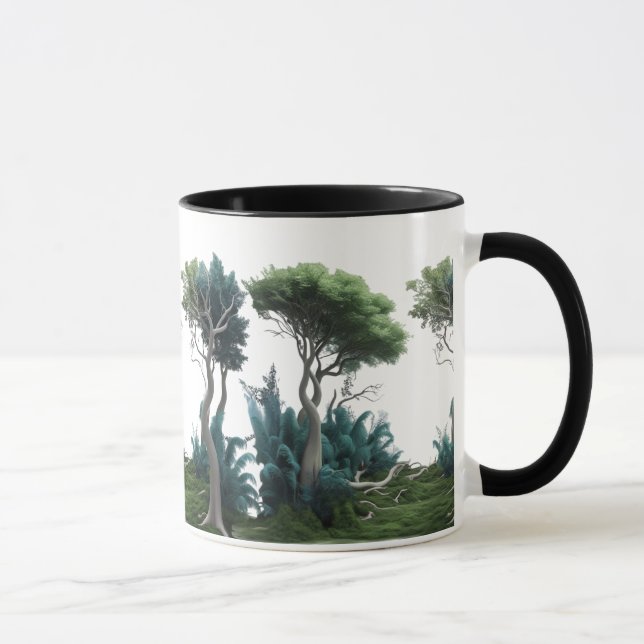 Mystic Forest Path – Nature Inspired Artistic Comb Mug (Right)