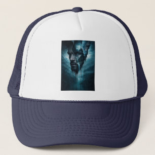Mystic Forest Within – Surreal Male Portrait Trucker Hat