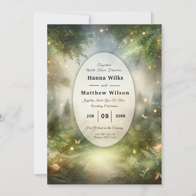 Mystic Forrest Meadow Magic Invitation (Front)