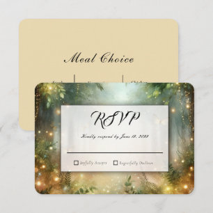 Mystic Forrest Meadow Magic Wedding RSVP Card