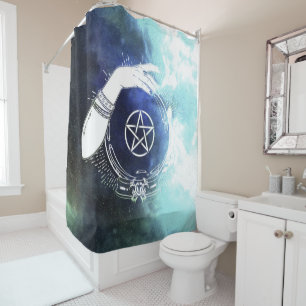 Mystic Fortune Teller Mystical Crystal Ball Cosmos Shower Curtain