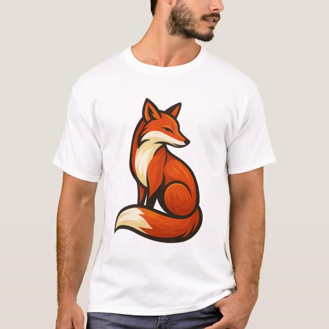 Mystic Fox Elegance – Bold Artistic T-Shirt Design (Front)