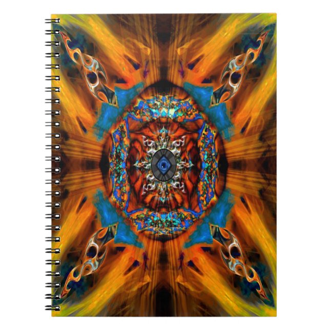 Mystic Fractal Spiral Notebook (Front)