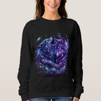 Mystic Galaxy Wolf Hoodie – Blue Cosmic Wolf Art