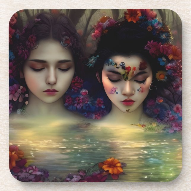 Mystic Garden:  Floral Dreams  Coaster (Front)