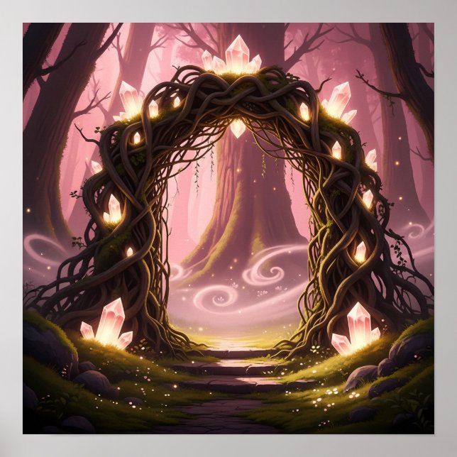 Mystic Gate of Enchanted Forest Light Poster (Front)