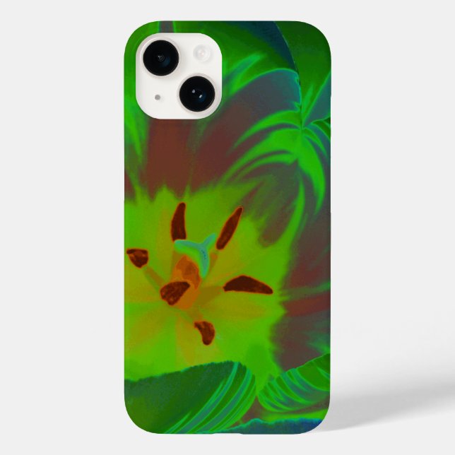 Mystic Green Tulip Case-Mate iPhone Case (Back)