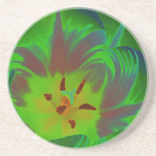 Mystic Green Tulip Coasters