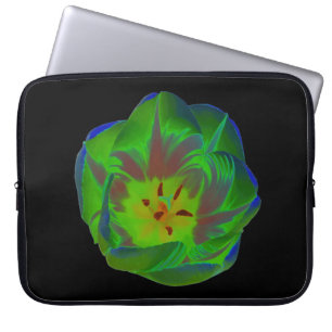 Mystic Green Tulip Laptop Bag