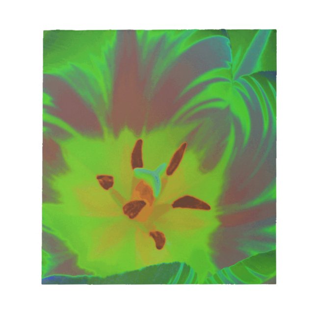 Mystic Green Tulip Notepad (Front)