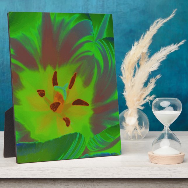 Mystic Green Tulip Plaque (Side)