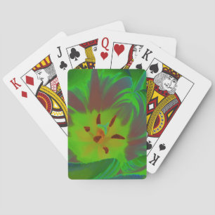 Mystic Green Tulip Playing Cards
