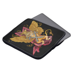 Mystic Gryphon with swords Laptop Sleeve