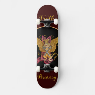 Mystic Gryphon with Swords Skateboard