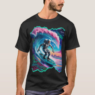 Mystic H2O Astronaut Techno Surfer Design T-Shirt
