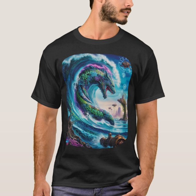 Mystic H2O Neon Leviathan T-Shirt (Front)