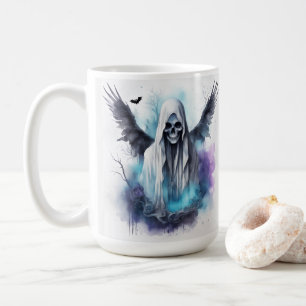 Mystic Halloween Ghost Gothic Watercolor Art Coffee Mug