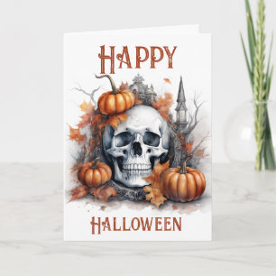 Mystic Halloween Gothic Skull Art - Enchanting  Card