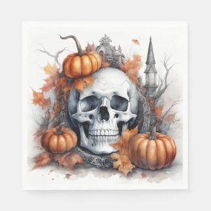  Mystic Halloween Gothic Skull Art - Enchanting  Napkin