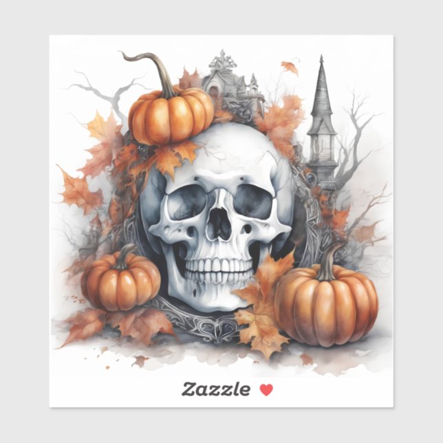 Mystic Halloween Gothic Skull Art  Mystical   (Sheet)