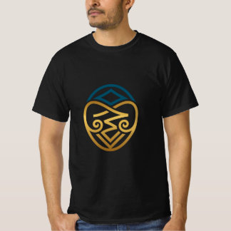 Mystic Heart Shield - Elegant Monogram Line Art De T-Shirt