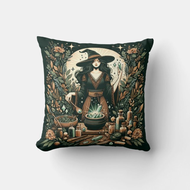 Mystic Herbalist: The Art of Witchcraft and Healin Cushion (Front)