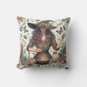 Mystic Herbalist: The Art of Witchcraft and Healin Cushion