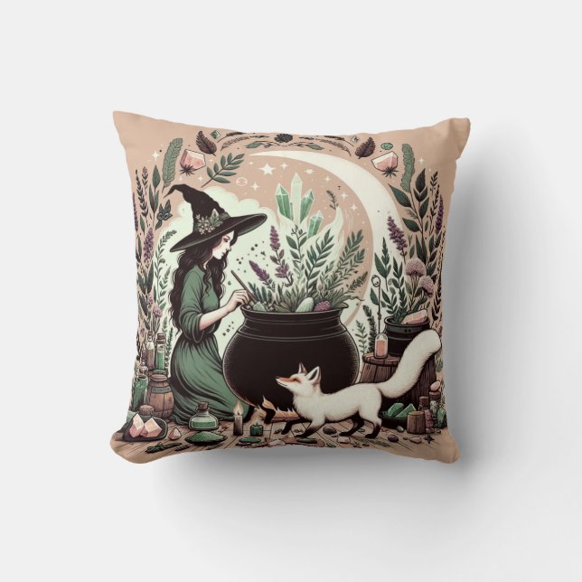 Mystic Herbalist: The Art of Witchcraft and Healin Cushion (Front)