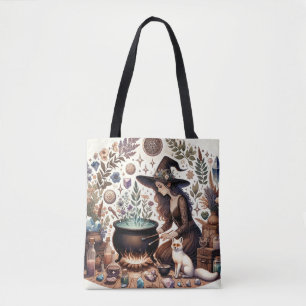 Mystic Herbalist: The Art of Witchcraft and Healin Tote Bag