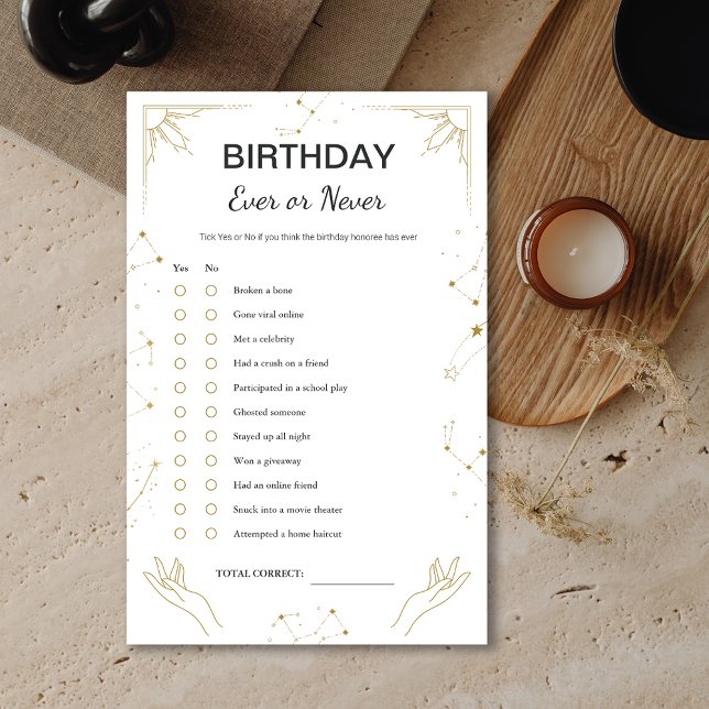 Mystic Horoscope Moon Birthday Party Game (Mystic Horoscope Moon Birthday Party Game)