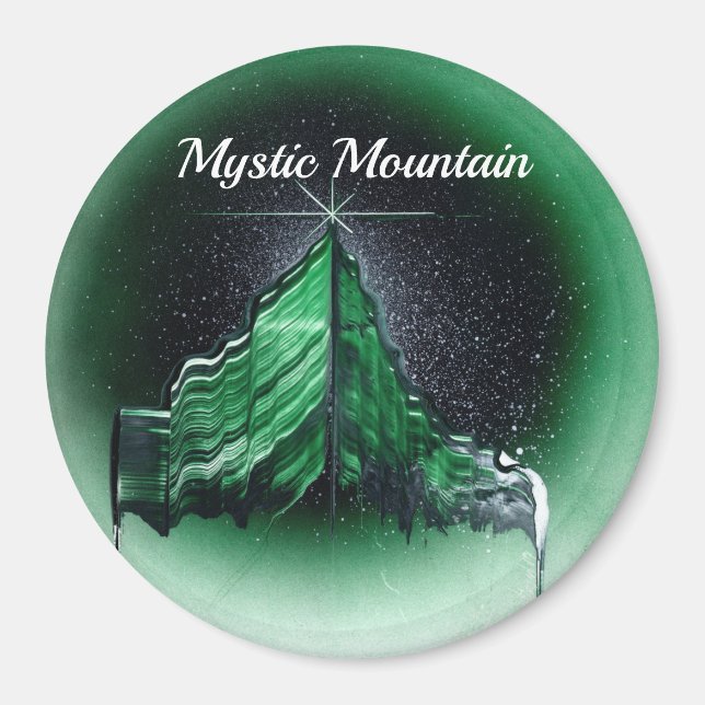 Mystic Jade Green Mountain Magnet (Front)