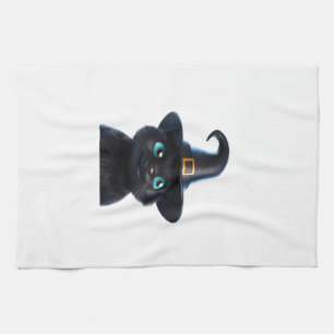 Mystic Kitty Halloween Cat Classic T-Shirt Tea Towel