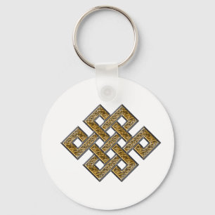 Mystic Knot - Silver & Gold 2 Key Ring
