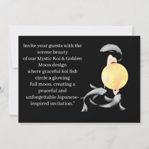 Mystic Koi & Golden Moon – Elegant Japanese Zen Ar Invitation