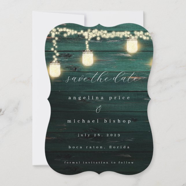 Mystic Lantern Wedding Save the Date Invitation (Front)