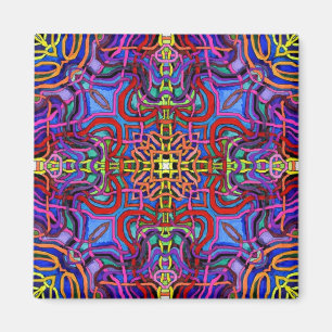 Mystic Lattice Mandala Magnet