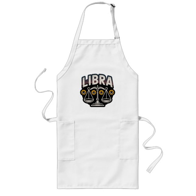  Mystic Libra Zodiac Emblem Long Apron (Front)