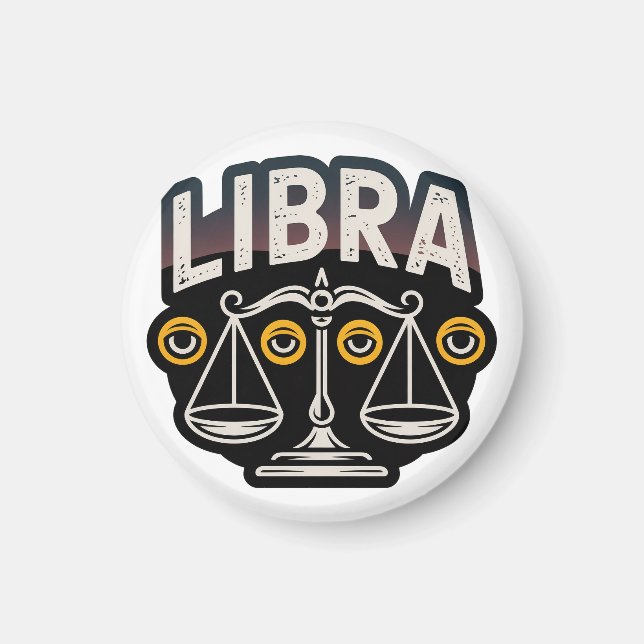  Mystic Libra Zodiac Emblem Magnet (Front)