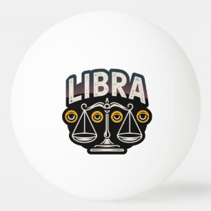  Mystic Libra Zodiac Emblem Ping Pong Ball