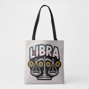 Mystic Libra Zodiac Emblem Tote Bag