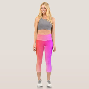 mystic light bicolor abstract design art capri leggings