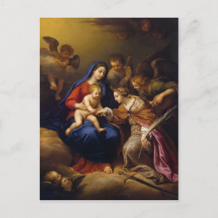 Mystic Marriage of St Catherine Postcard