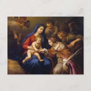 Mystic Marriage of St Catherine Postcard